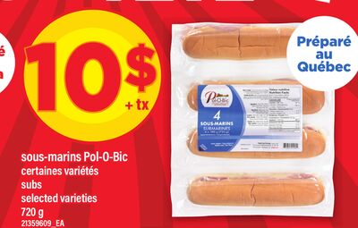 Sous-marins pol-o-bic, 720 g