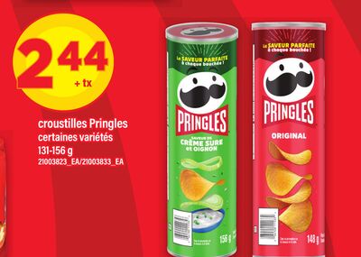 Croustilles pringles, 131-156 g