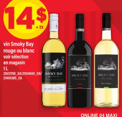 Vin smoky bay rouge ou blanc