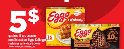 Gaufres, 16 un. ou avec protéines, 8 un. eggo kellogg's