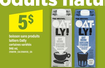 Boisson sans produits laitiers oatly, 946 ml