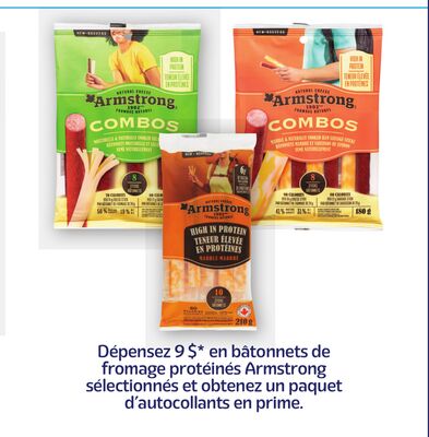 Bâtonnets de fromage protéinés armstrong