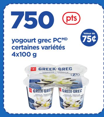 Yogourt grec pc, 4x100 g