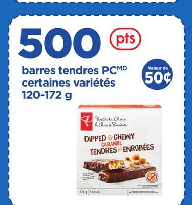 Barres tendres pc, 120-172 g