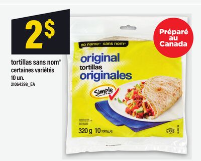 Tortillas sans nom®, 10 un.