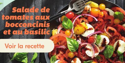 Salade de tomates aux bocconcinis et au basilic