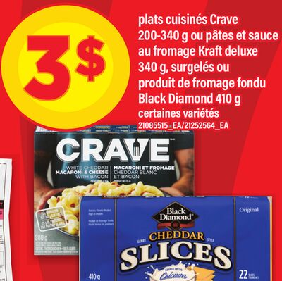 Plats cuisinés crave g ou pâtes et sauce 200-340 g ou pâtes et sauce fromage au fromage kraft deluxe 340 g, surgelés ou 340 g, surgelés ou produit de fromage fondu produit de fromage fondu 410 g