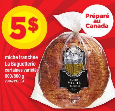 Miche tranchée la baguetterie, 600/800 g