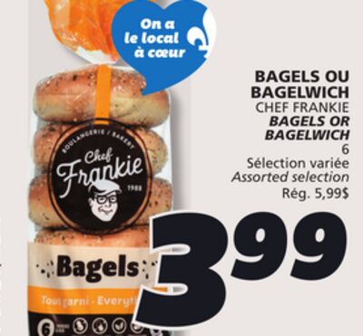 Bagels ou bagelwich chef frankie