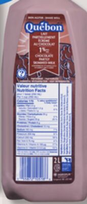 Ou lait au chocolat finement filtré québon