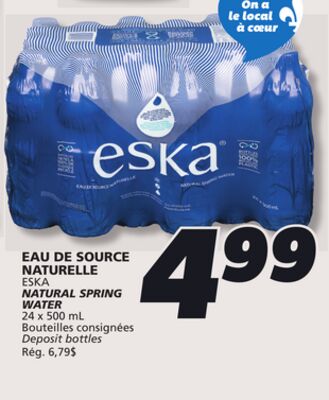 Eau de source naturelle eska