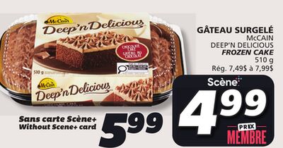Gâteau surgelé mccain deep'n delicious