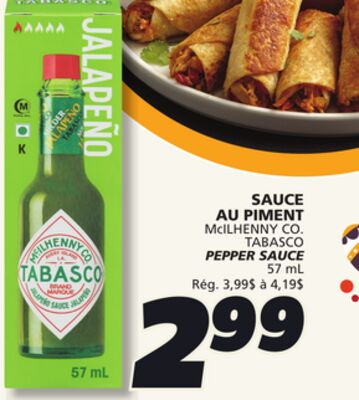 Sauce au piment mcilhenny co. tabasco
