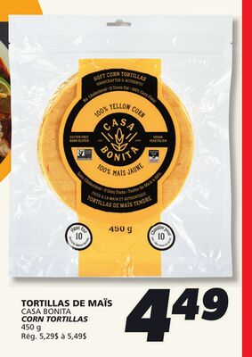 Tortillas de maïs casa bonita