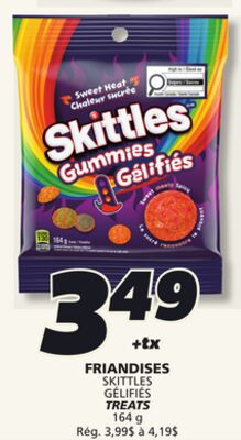 Friandises skittles gélifiés