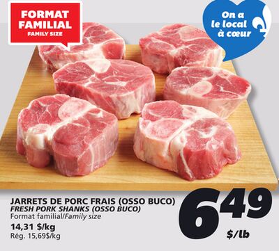 Jarrets de porc frais (osso buco)