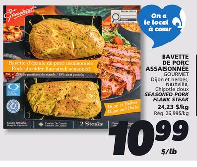 Bavette de porc assaisonnée gourmet
