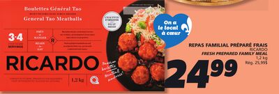 Repas familial préparé frais ricardo
