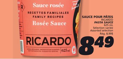 Sauce pour pâtes ricardo