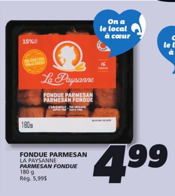 Fondue parmesan la paysanne