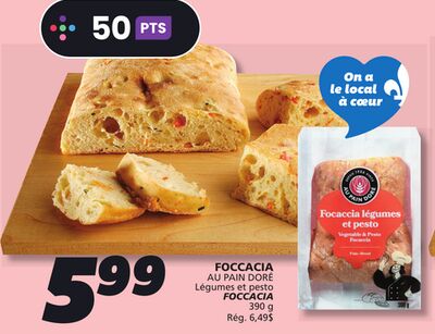 Foccacia au pain doré