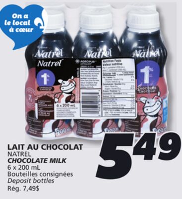 Lait au chocolat natrel