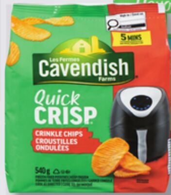 Pommes de terre frites surgelées. les fermes cavendish. 540 à/to 750 g. sélection variée.