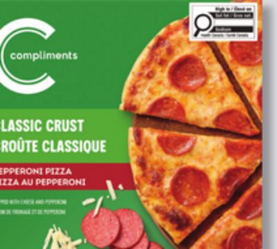 Pizza surgelée compliments
