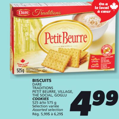 Biscuits dare traditions petit beurre, village, thé social, goglu