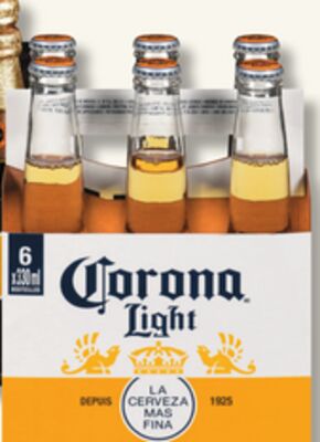 Bière. corona light (6 x 330 ml) ou/or negra modelo (6 x 355 ml).