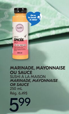 Marinade, mayonnaise ou sauce sushi à la maison
