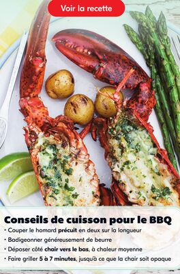 Homard grille avec beurre chili et lime