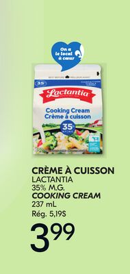 Crème à cuisson lactantia