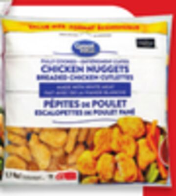 Sac économique de morceaux de poulet great value sélectionnés