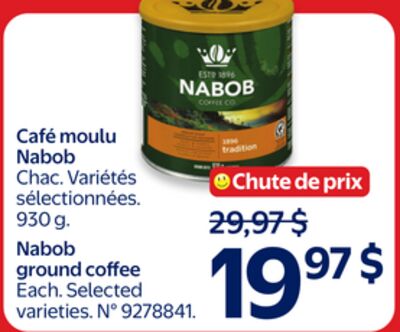Café moulu nabob