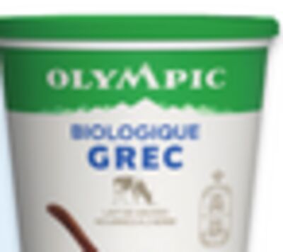 Contenant de yogourt grec biologique olympic 650 g