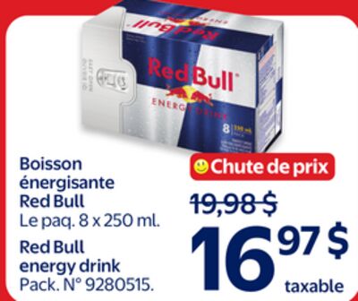 Boisson énergisante red bull