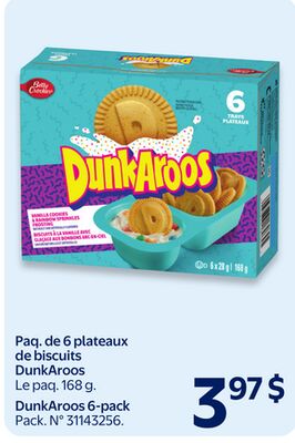 Paq. de 6 plateaux de biscuits dunkaroos