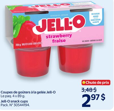 Coupes de goûters à la gelée jell-o