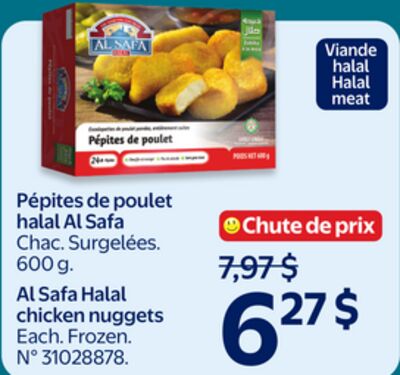 Pépites de poulet halal Al Safa