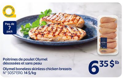 Poitrines de poulet Olymel désossées et sans peau