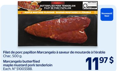 Filet de porc papillon Marcangelo a saveur de moutarde a l'érable