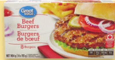 Paq. de 8 burgers de bœuf ou de poulet Great Value 113 g