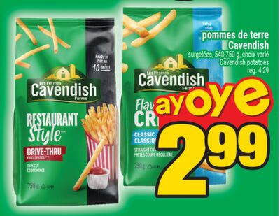 pommes de terre Cavendish | Cavendish potatoes
