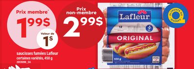 SAUCISSES FUMÉES LAFLEUR, 450 G
