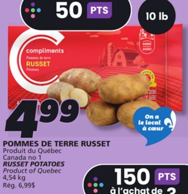 POMMES DE TERRE RUSSET