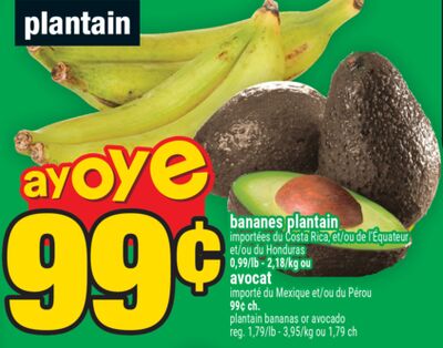 bananes plantain ou avocat | plantain bananas or avocado
