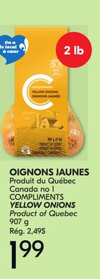 OIGNONS JAUNES COMPLIMENTS