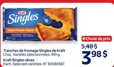 Tranches de fromage singles de kraft