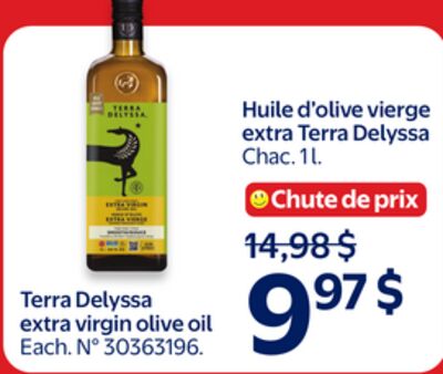 Huile d'olive vierge extra terra delyssa